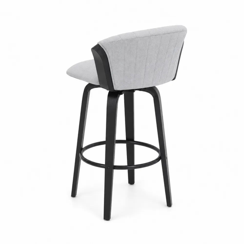 Stołek barowy obrotowy tkanina i metal 105 cm