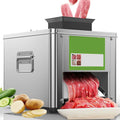 DPDZSW krajalnica, 330lb / H Elektryczny Band- Cut- Viand, Commercial Meat Cup, Commercial Vegetable Slicer 2 W 1, Blades gry łatwe do 330lb/H