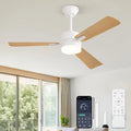 ZMISHIBO, Wentylator, 106 cm, 45 W, 3CCT Timer2 / 4H, zegar, dekoracja salonu, tłumik, Jasność Regulowana od 10% do 100%, 6 prędkości Minuterie2/4H