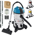 AREBOS, Odkurzacz, 30 l, 1300 W, 5in1, przemysłowy, stal nierdzewna, niebieski 5en1