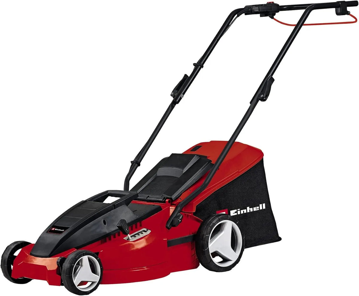 EM 1500/36 kosiarka, 600 m², 36 cm, Einhell Elektryczna kosiarka GC-, silnik węglowy 1500 W, szerokość koszenia 36 cm, wysokość koszenia 25-65 mm