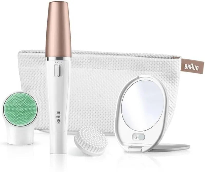 Braun, 3- En-1 Biały i złoty, Depilator twarzy dla kobiet FaceSpa 851 V 3 w 1
