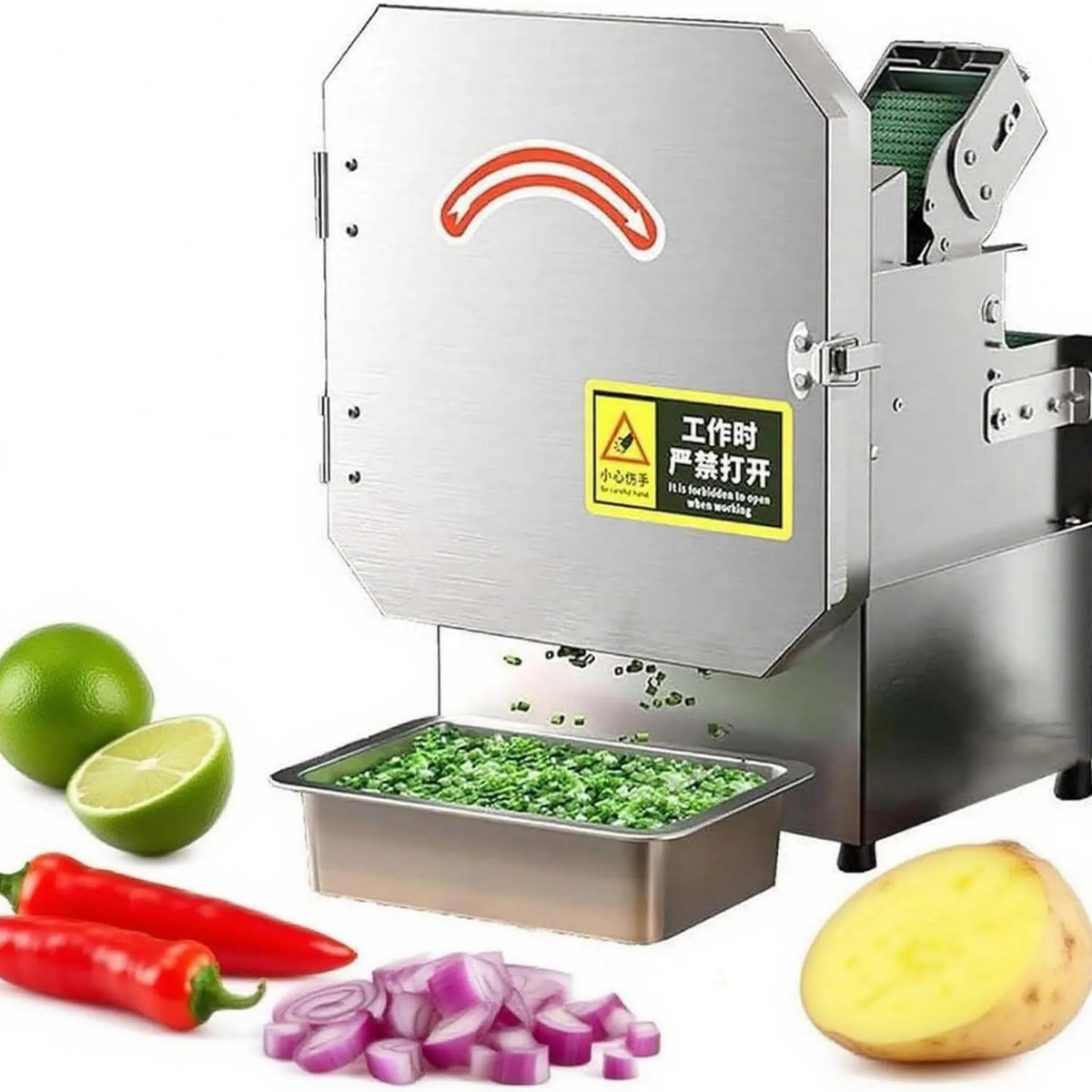 RETRIN krajalnica, 1.3- 35 mm Solidna stal nierdzewna, do profesjonalnego Compact elektryczny Vegetable Cup, 200 W Zielony Cebula Slicer, dla małych kuchenek i kuchenek 1.3-35 mm