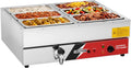 crosson, GN 1 230 V / 1700 W Gastro INOX Elektryczny podgrzewacz platowy, do profesjonalnego krzyżownika Marie elektryczny Bath, 6 GN 1 / 3 zbiorników z zaworu opróżniającego 230 V/1700 W