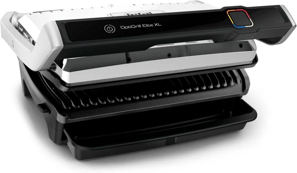 Tefal grill elektryczny, Optigrill, Grill, stół, 16 programów, stal nierdzewna, dla 8 osób