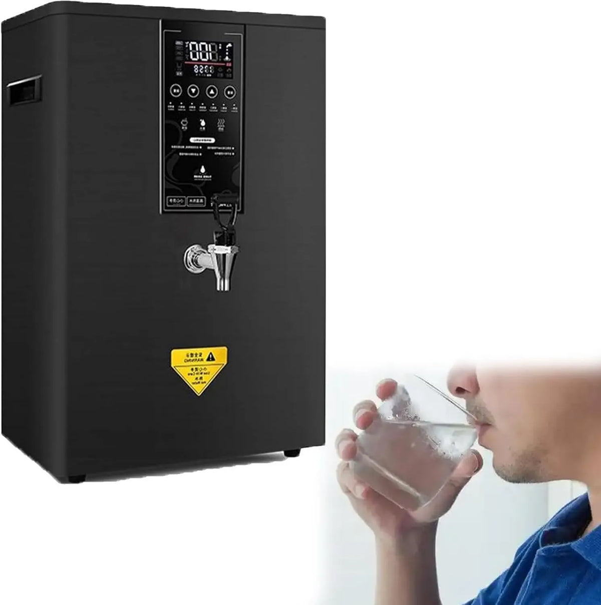 RayGenius, Piec wodny 60 l -czarny, 60 l, LCD, profesjonalny, czarny 60 l-czarny