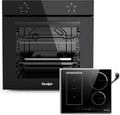 Cooksir piekarnik do zabudowy, Piec elektryczny, 60 CM, 4 pola grzewcze, 3500 W, 4 programów, do zabudowy, duża pojemność Piekarnik 65 Beders z gniazdem + Płyta indukcyjna 4 Pożary z gniazdem 3500 W