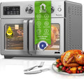 TurboTronic By Z-LINE frytkownica beztłuszczowa, 32 l, grill, kompaktowy, piec na gorące powietrze 4 w 1 i frytkownica na gorące powietrze, TurboTronic Mini piekarnik, w tym turner i wiele