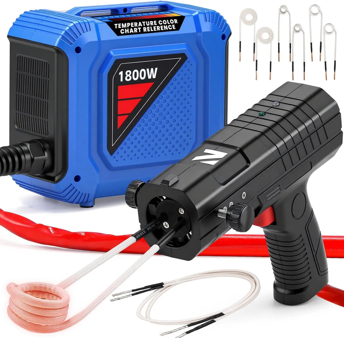 NEWTRY, Grzejnik elektryczny, 1800 W, 220 V, grzejnik, Zestaw grzewczy indukcyjny 1800 W 8 cewek, śruby samonastawne