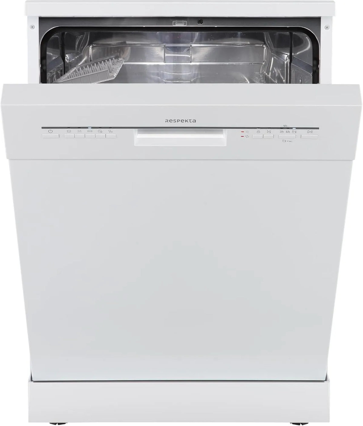 Respekta zmywarka wolnostojąca, GPSS60 W- 12 Zmywarka, 60 cm, 5 programów, 49 dB, klasa energetyczna D, bezpłatna instalacja, biały, opóźniony start, automatyczne otwarcie GSPS60 W-12