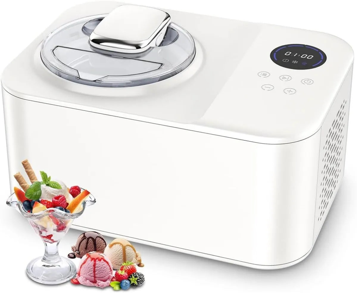 XSDAJSD, maszyna do deserów, przenośny, kostkarka do lodu i sorbetu, 1, 2 l, LCD, do mrożonego jogurtu