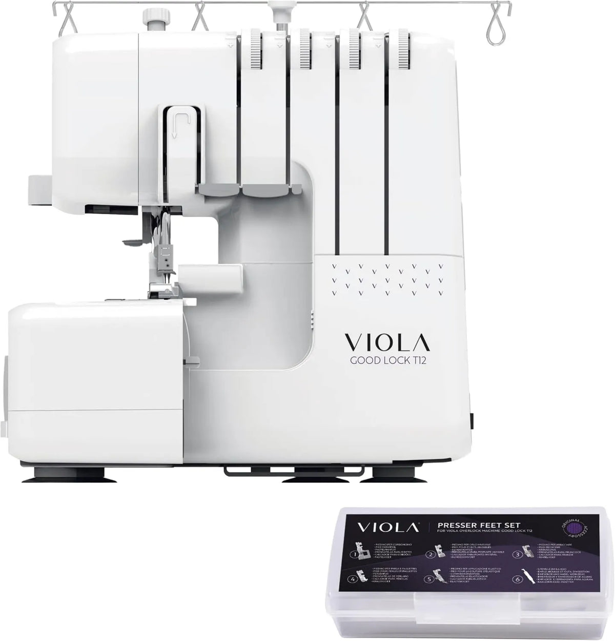 VIOLA, T12 Purpurowy overjeter z zestawem stóp