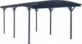 Design Carport London aluminiowa podwójna płyta komorowa powłoka chroniąca przed promieniowaniem UV, kolor do wyboru: szary