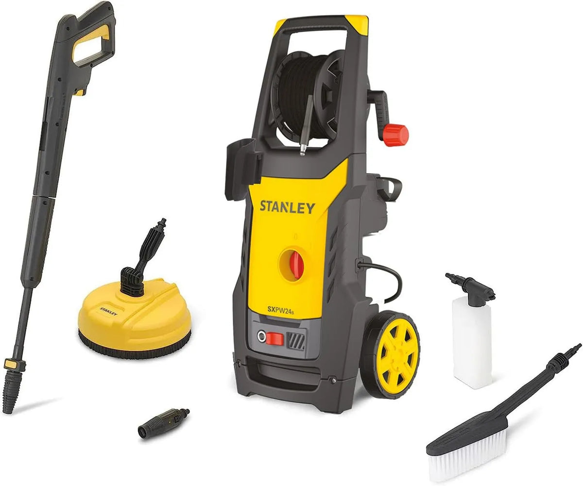 STANLEY, Wysokie ciśnienie czyszczące, 2400 W, SXPW24BX, do użytku na zewnątrz, 170 Bar, 500 l / h