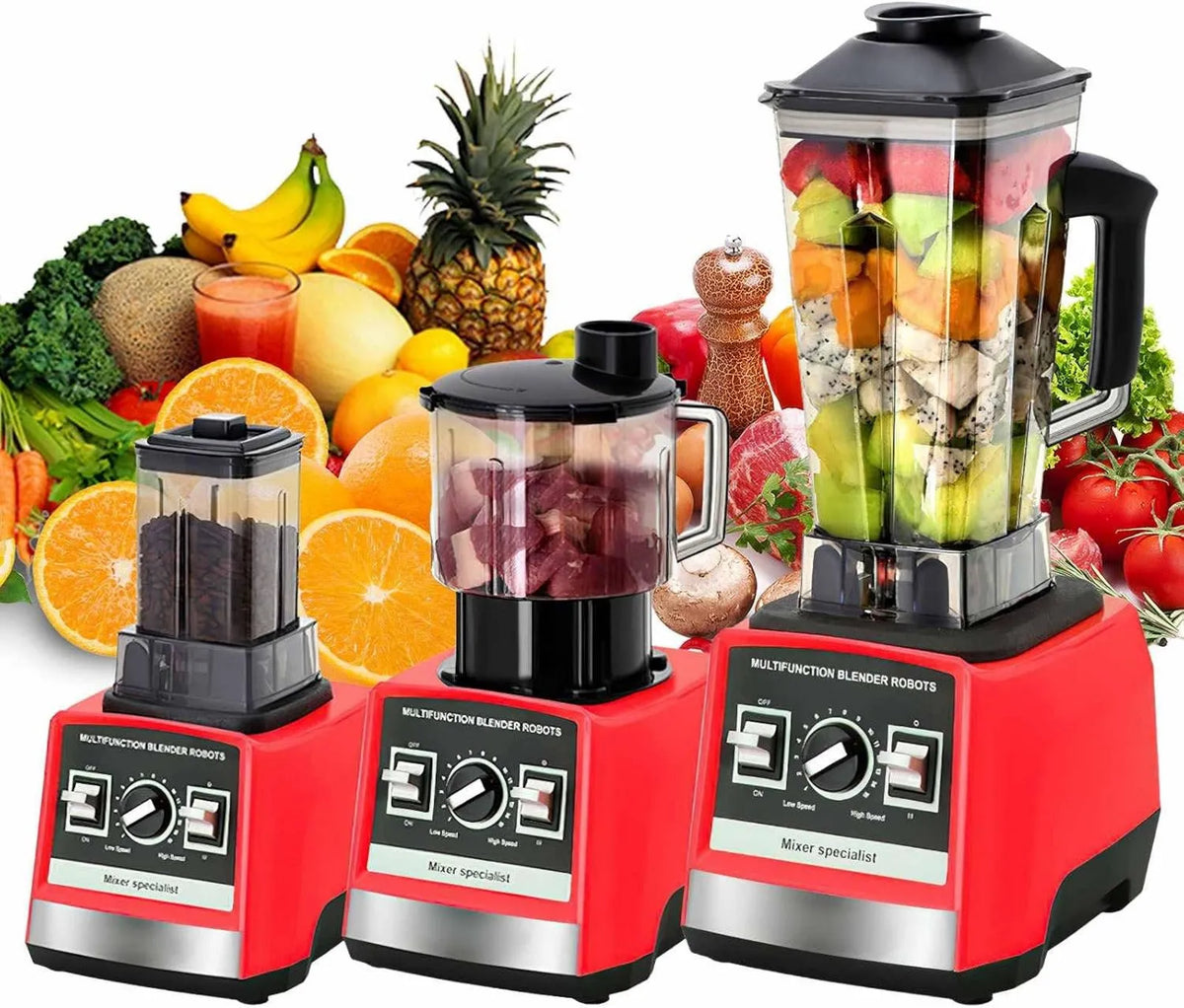 Eznaobo blender kielichowy, Mikser, 2, 5 l, 1500 W, 15 prędkości, bez BPA-, 1, 0