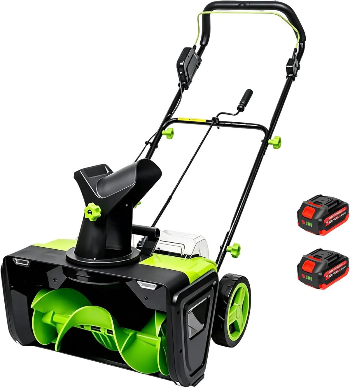 LURECAQING, 2Akumulatory, silnik, maszyna do usuwania śniegu, 50 cm, 3500 W, Dom Snowblower 40 V bezprzewodowy 2Batteries, oświetlenie LED