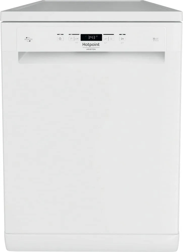 Hotpoint zmywarka, HFC3T232WG, 59 cm, 42 dB, klasa energetyczna E, efekt 3D, cichy, biały, 6-ta technologia Sens, 14 sztućce, 85 60, ZoneWash 3D