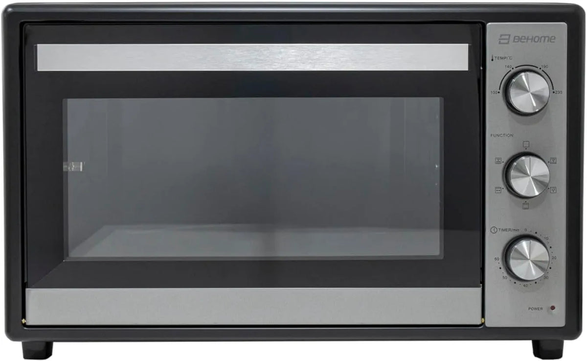 BEHOME, Piec elektryczny, 70 l, na zewnątrz, grill, temperatura 230 °, 60 ', duży piekarnik z prasowaniem, płyta do pieczenia, z donu