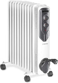 TROTEC, Inteligentny termostat, 2500 W, TRH 21, 3 poziomów, tłumik, ciche ogrzewanie z funkcją antyzamrażania, 11 płetw, termostat regulowany
