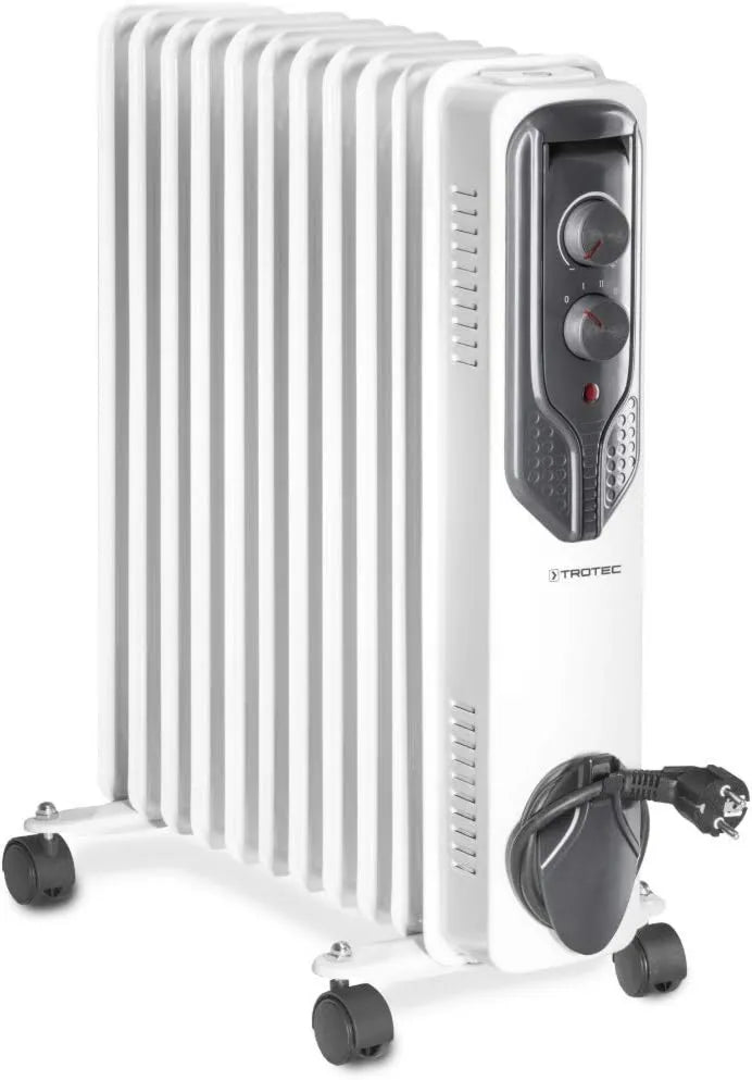 TROTEC, Inteligentny termostat, 2500 W, TRH 21, 3 poziomów, tłumik, ciche ogrzewanie z funkcją antyzamrażania, 11 płetw, termostat regulowany