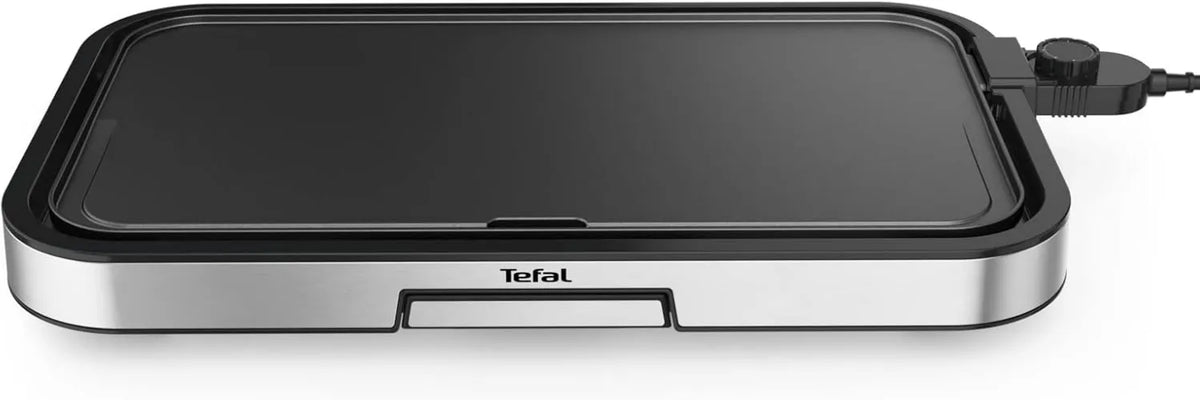 Tefal grill elektryczny, CB631D Plancha, Grill, 2300 W, termostat, powłoka niekleju, stal nierdzewna, zdrowa kuchnia