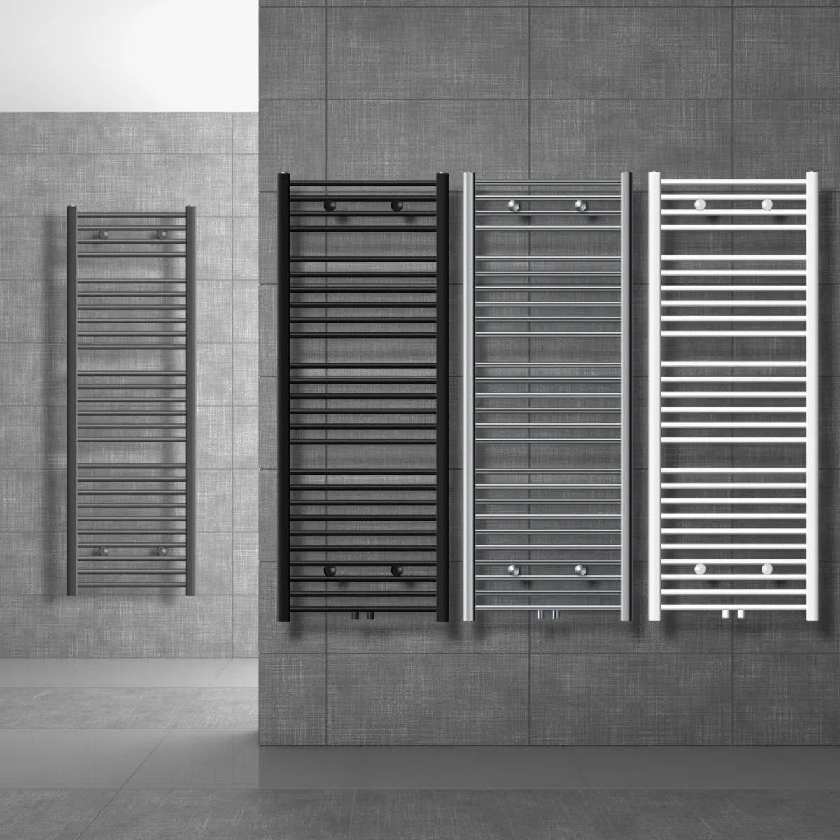 Grzejnik, 300x1400 mm, LuxeBath grzejnik lazienkowy Sahara 300x1400 mm antracytowy