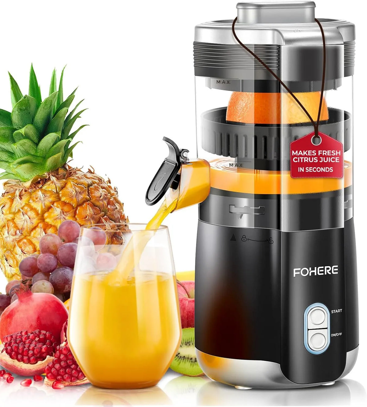FOHERE, Prasa, Silnik, 100 W, Cichy, do świeżego soku owocowego, FOTUR