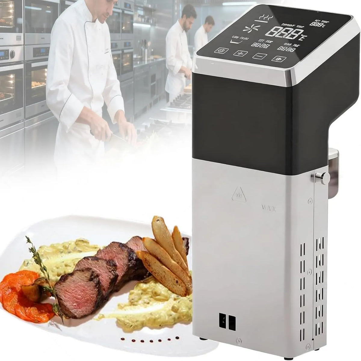 HajMyrdonyx pakowarka próżniowa, Pompa, urządzenie do jedzenia próżniowego, 70 l, 1600 W, dotyk, licznik, profesjonalny, do gotowania Amatorskich