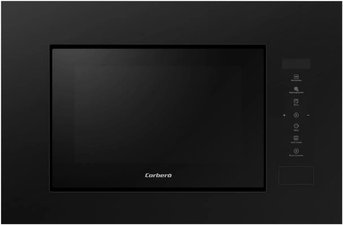 Corbero kuchenka mikrofalowa, 20 l, 700 W, Corberó CMICG520GLNI, dotyk, do zabudowy, minutnik, rozmrażanie, czarny