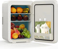 YOURLITE minilodówka, Lodówka, 10 l, 12 V, Cicha, AC, DC 12 V 240 V, Mini pokój lodówka 10 l, Beżar, Gorące zimno Funkcja, Regulowane półki