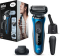 Braun, 60- B7200cc Golenie, gniazdko, grill, bezprzewodowy, niebieski, dla mężczyzn z precyzyjną kosiarką i centrum SmartCare 60-B7200cc