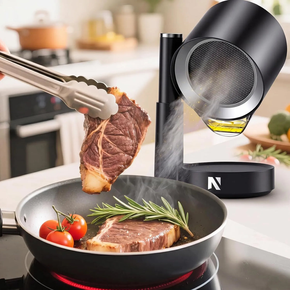 NEWTRY okap kuchenny, 3600 obr./min kaptur próżniowy, 3 prędkości, przenośne, kemping, camper, światło, waswable filtry, mocny, kompaktowy, wszechstronny do