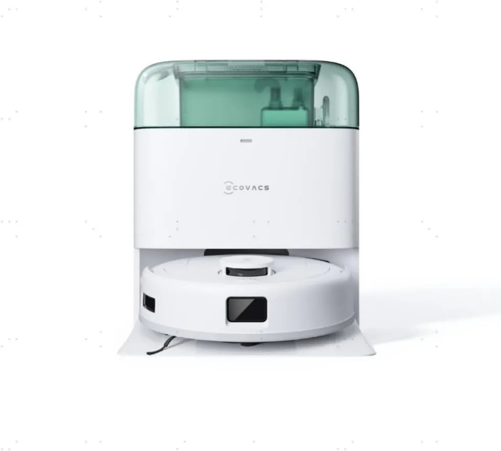 ECOVACS DEEBOT Mini ssanie/wycieranie, 9000 Pa, 55 dB, 70 dB, praca automatyczna, moc ssania 9000 Pa, suszenie gorącym powietrzem w temperaturze 45°C