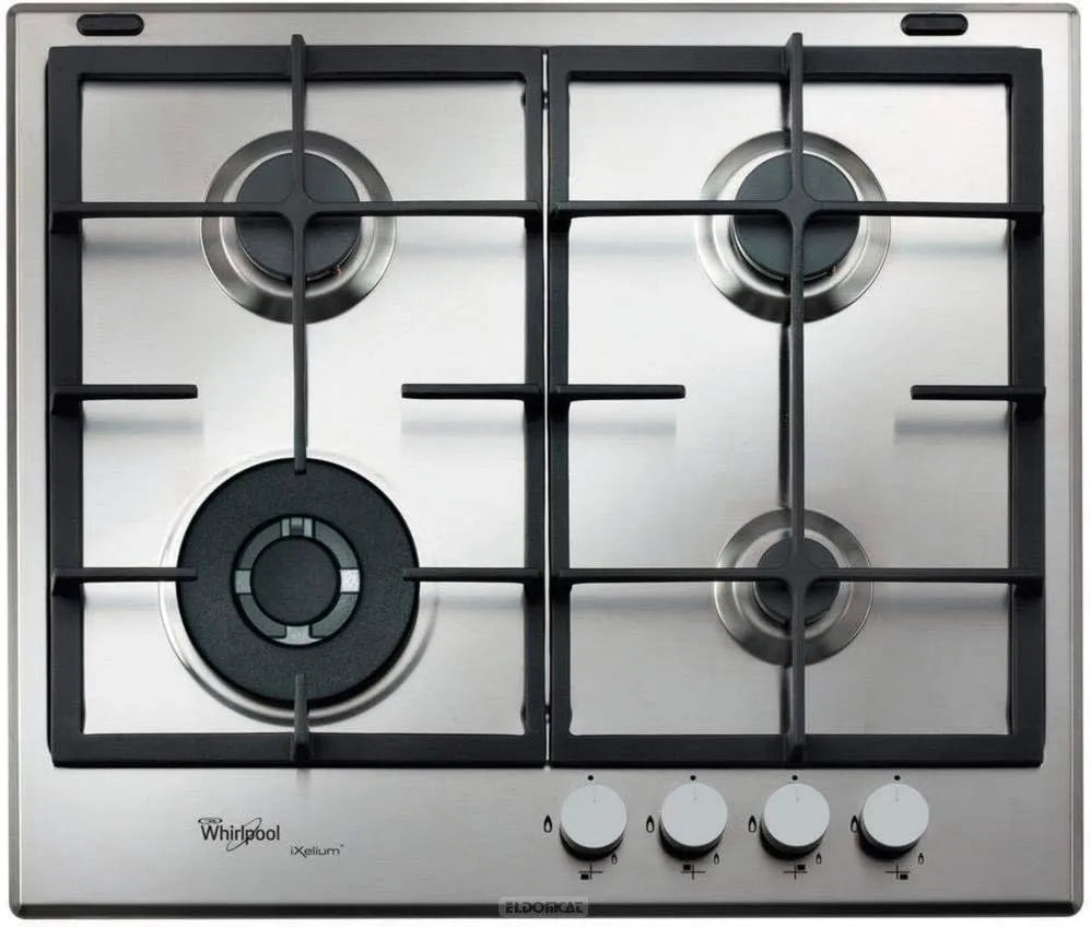Whirlpool płyta grzewcza, GMR 6422 6422 / IXL Płyta gazowa, stal nierdzewna, Płyta gazowa 6422/IXL