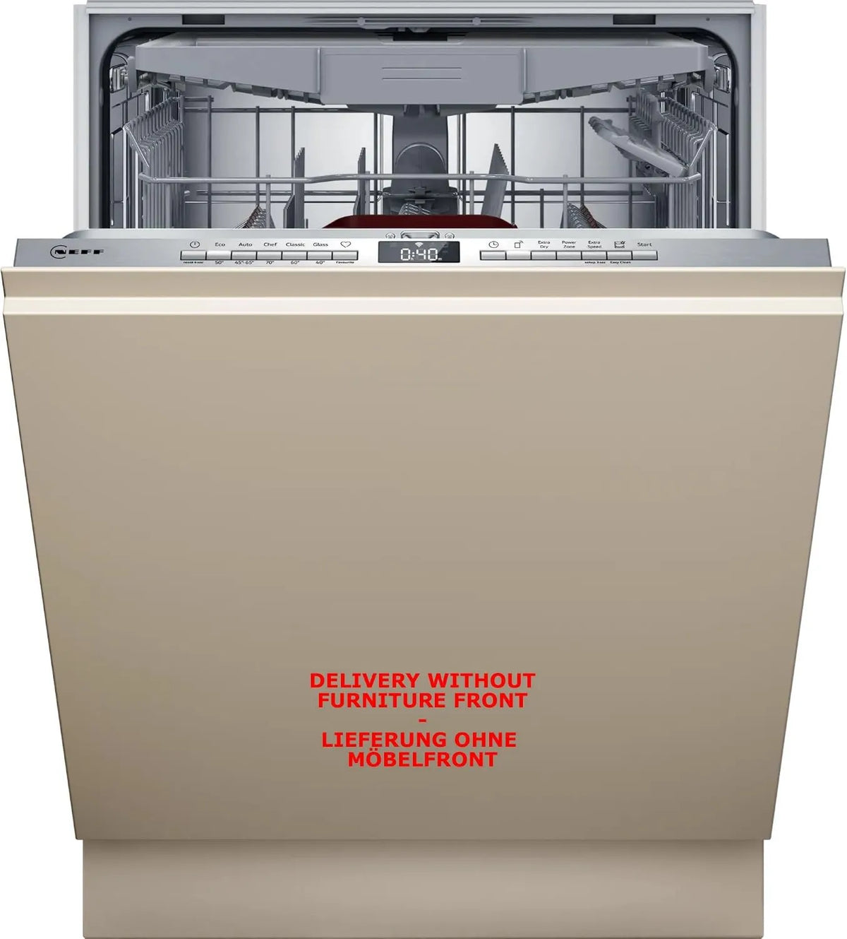 NEFF S155EVX04E N 50 zmywarka, 60 cm, 44 dB, praca automatyczna, inteligentna zmywarka do naczyń, szuflada na sztućce, system kosza Flex II