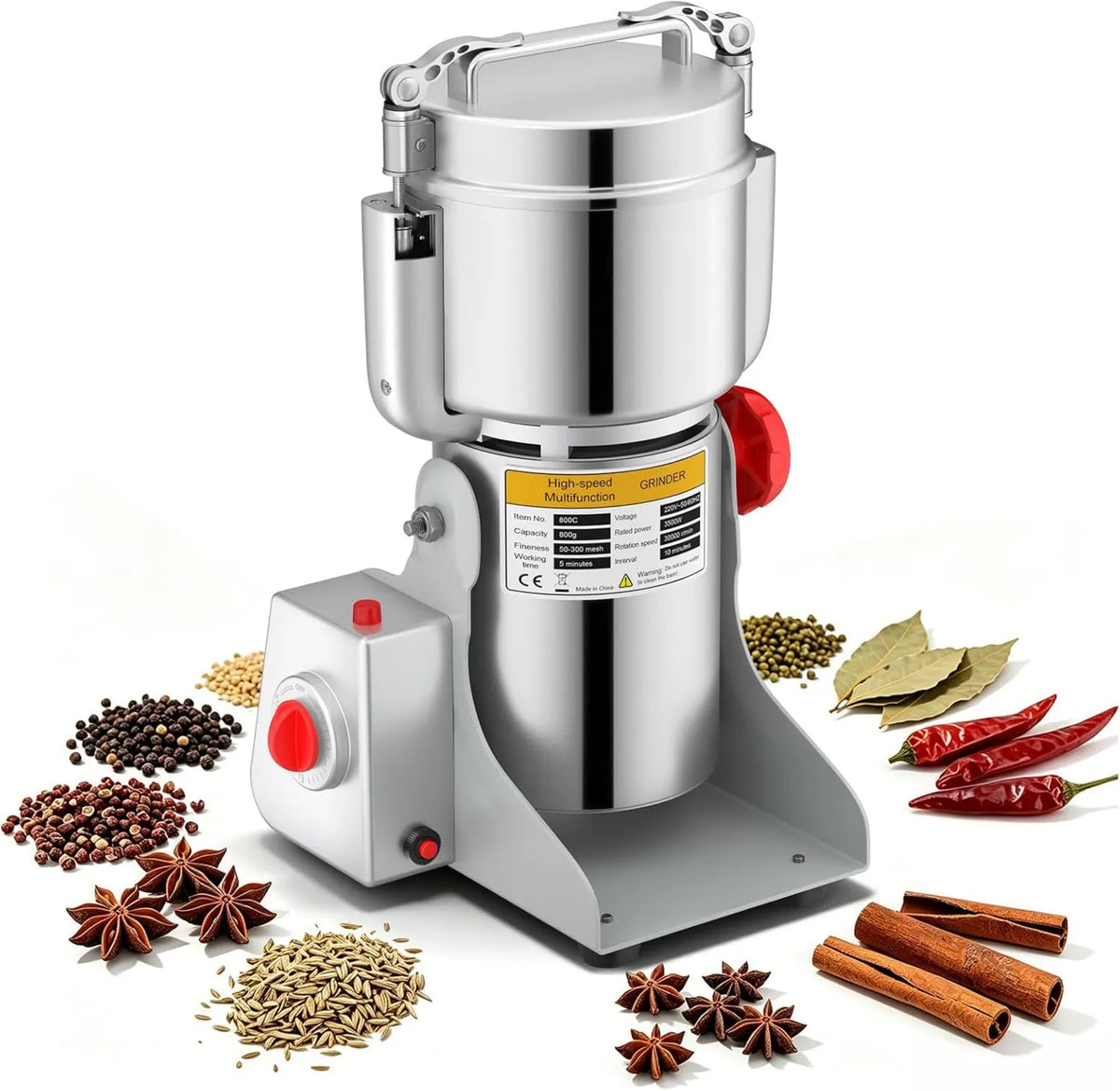 Thalyrnn, Mill, 3500 W, 800 g, licznik czasowy, do młynków do chwastów