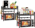 Mointal, Kuchenka mikrofalowa, Metal Kitchen Holder do przechowywania w liczniku, Czarny, Zestaw 2 Półek do Microwves