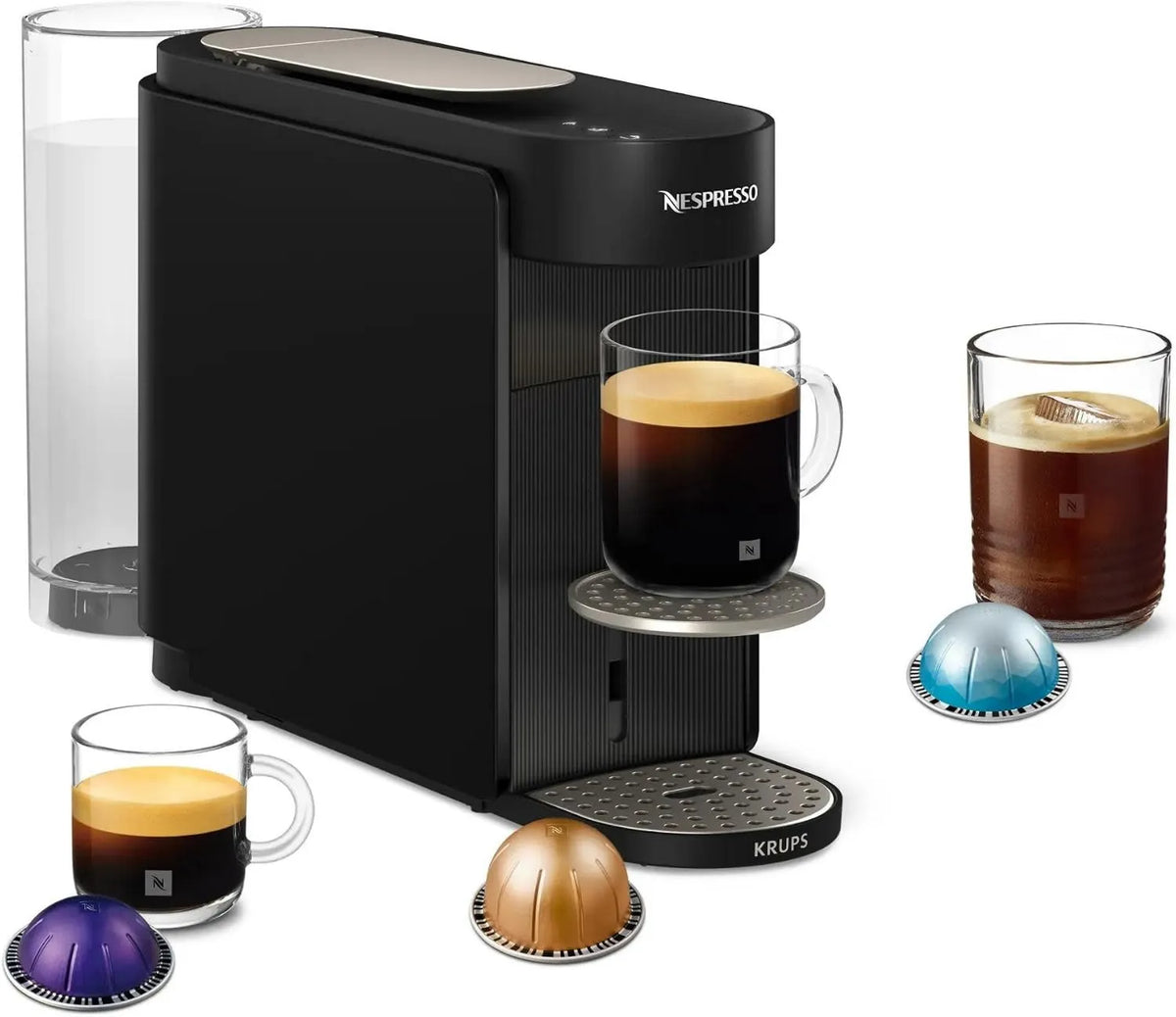Nespresso, YY5859FD Kapsułka Maszyna, KRUPS Kapsułka Maszyna VERTUO UP czarny