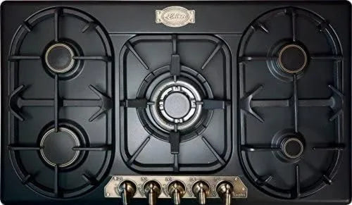 Kaiser płyta grzewcza, Naczynia kuchenne z piekarnikiem, 90 cm, samoobsługowy, grill, żeliwo, czarny, 8 kW z adapterem, WOK 3 palnik, ekskluzywny kuchenka gazowa, z piekarnikiem