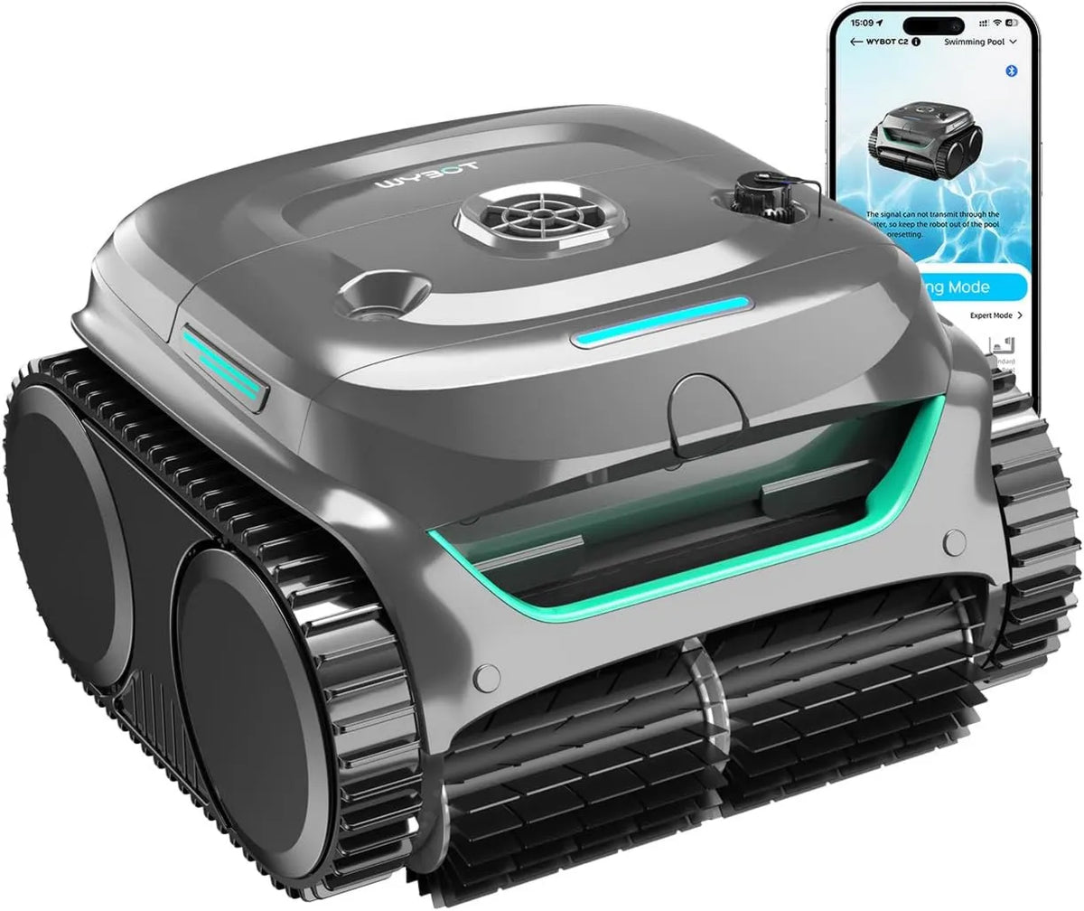 WYBOT, Robot, robot czyszczący basen, bezprzewodowy, szary, do krytych basenów 150 m²