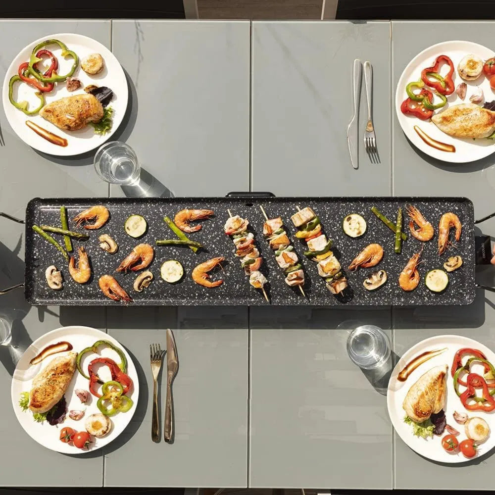 Cecotec, Grill, 90 x 22 cm, 2400 W, termostat, powłoka nienakładająca się