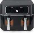 SWISS HAUS frytkownica beztłuszczowa, SH- AF2309, 9 l, 3100 W, 10 programów, minutnik, powłoka non@-@ stick, zdejmowalny, czarny, 4.5 l SH-AF2309